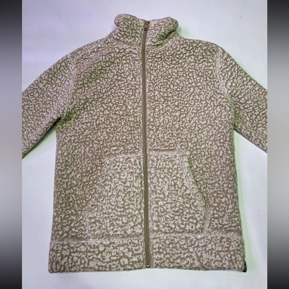 Women's Express Light Brown Faux Fur Jacket Full Zip Small